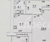 1-комн, 39кв м, этаж 4/9 ул Галактионовская, 106А
