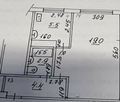 2-комн, 46кв м, этаж 1/5 улица Александра Матросова, 96