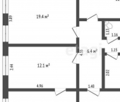 4-комн, 72кв м, этаж 1/5 Ярмарочная улица, 20