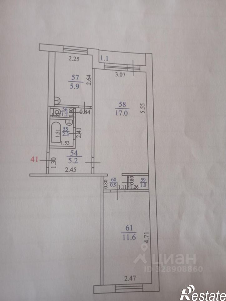 2-комн квартира бульвар Баумана, 6,  д. 6