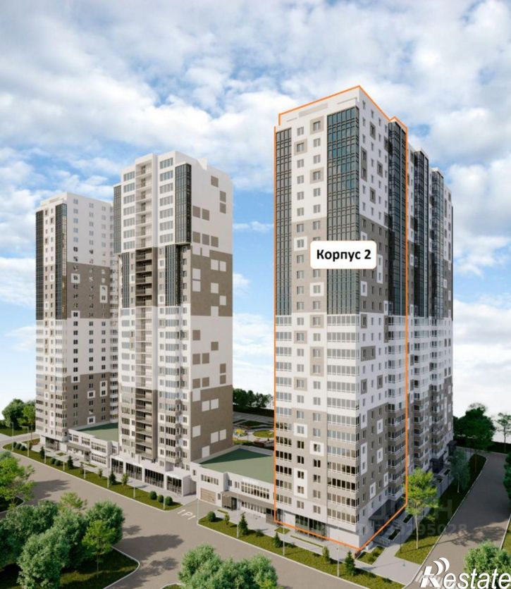 2-комн квартира в новом доме улица Дыбенко, 5