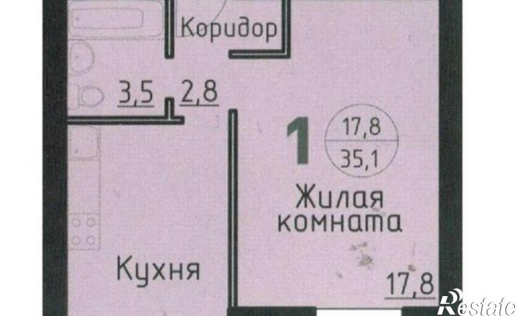 1-комн квартира ул митрополита Мануила Лемешевского, 7,  д. 7