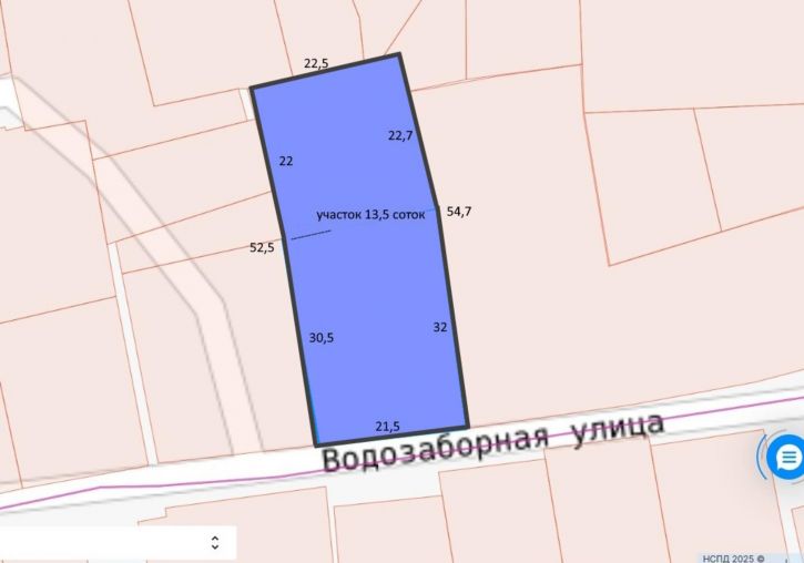 Земельный участок Водозаборная улица, 39В
