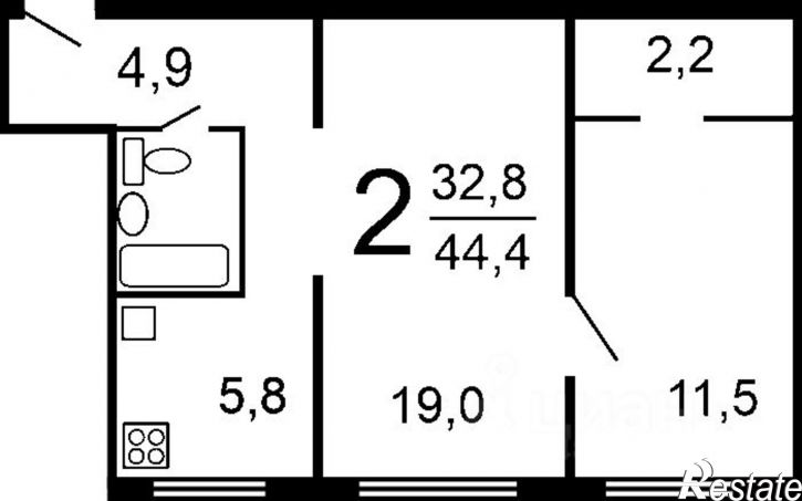 2-комн квартира ул Щорса, 107Б,  д. 107Б