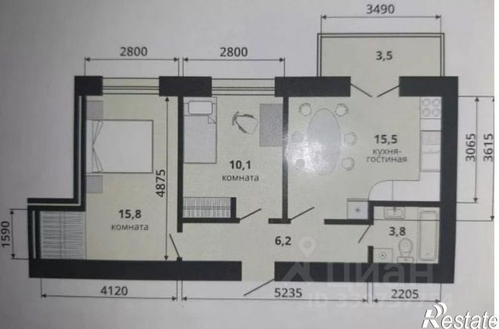 2-комн квартира ул Земская, 25,  д. 25