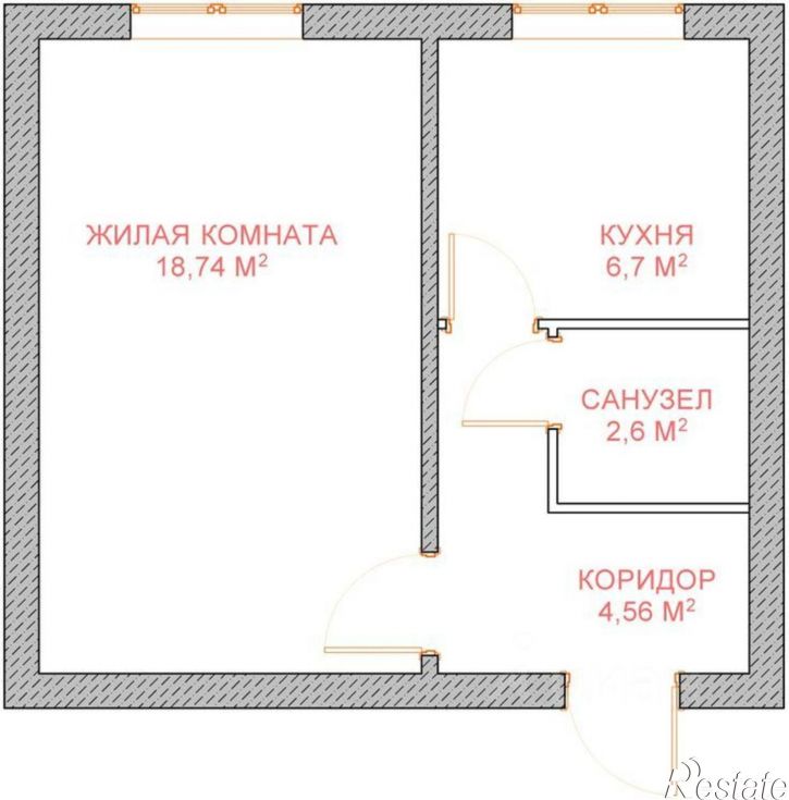 1-комн квартира Тополиная улица, 34,  д. 34