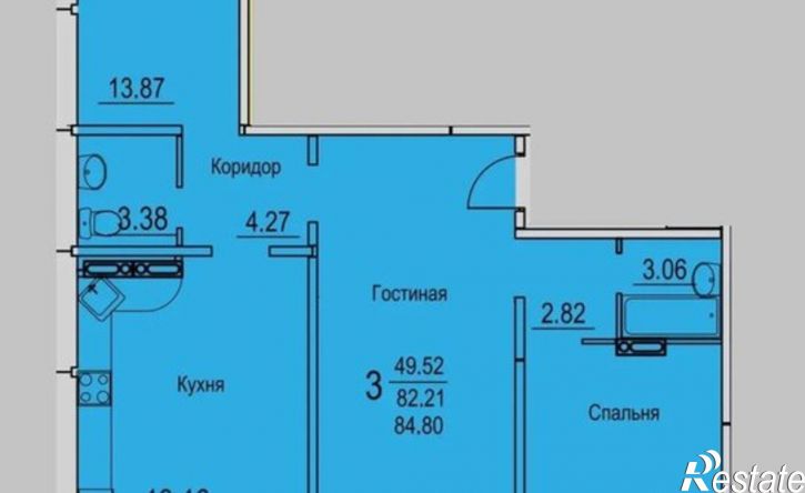 3-комн квартира в новом доме Московский проспект, 11,  д. 11