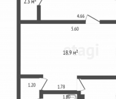 2-комн, 50кв м, этаж 3/3 Самара, микрорайон Крутые Ключи, улица Евгения Золотухина, 44