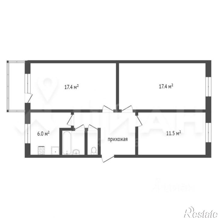 3-комн квартира Тольятти, 9-й квартал