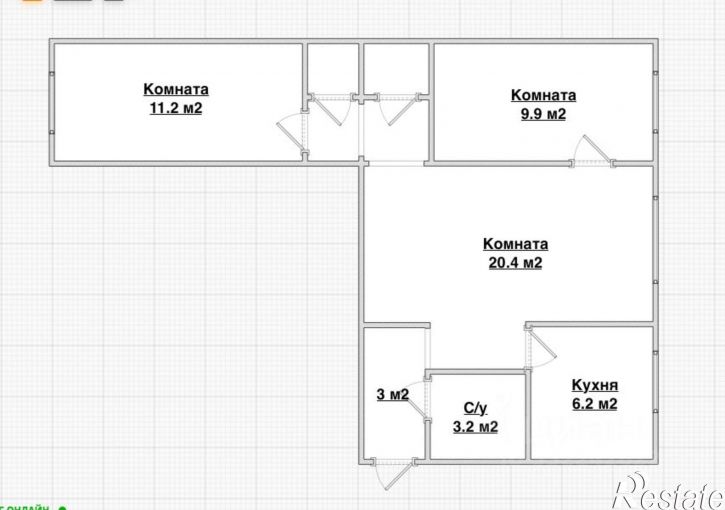 3-комн квартира Самара городской округ, Самара