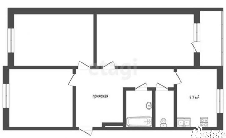 3-комн квартира Самара, Пугачёвский тракт, 61