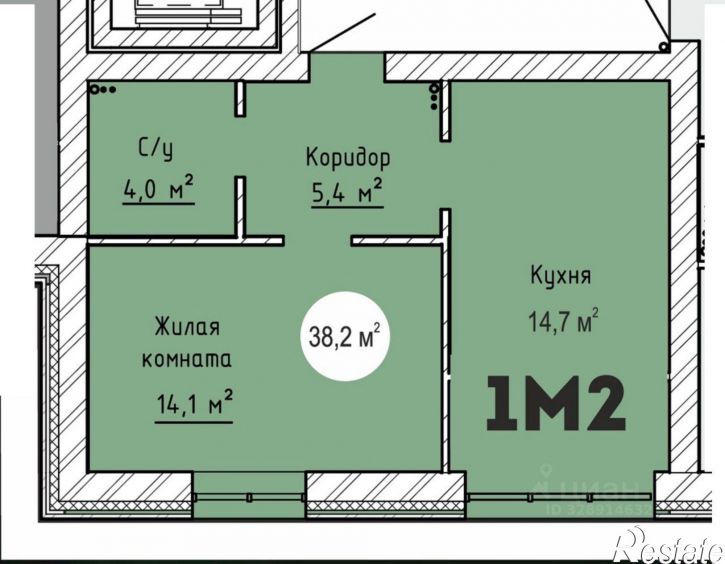 1-комн квартира в новом доме Тольятти
