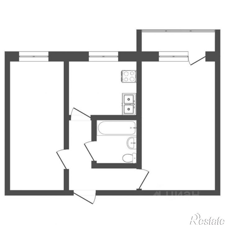 2-комн квартира Отрадный, Отрадная улица, 9