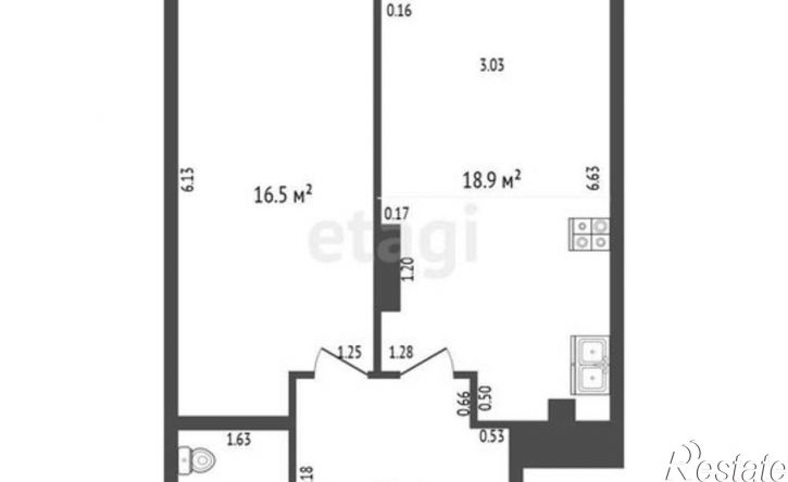1-комн квартира Самара, территория 18-й километр Московского шоссе, 47