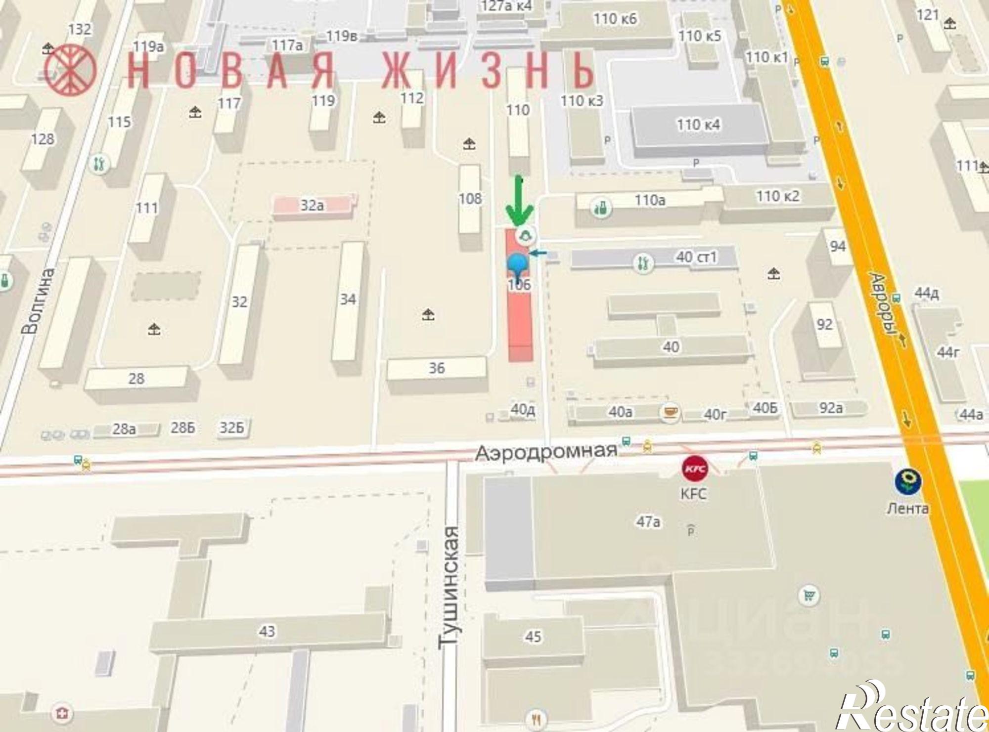 Купить торговое помещение за 14 500 100 рублей на Авроры ул, 106