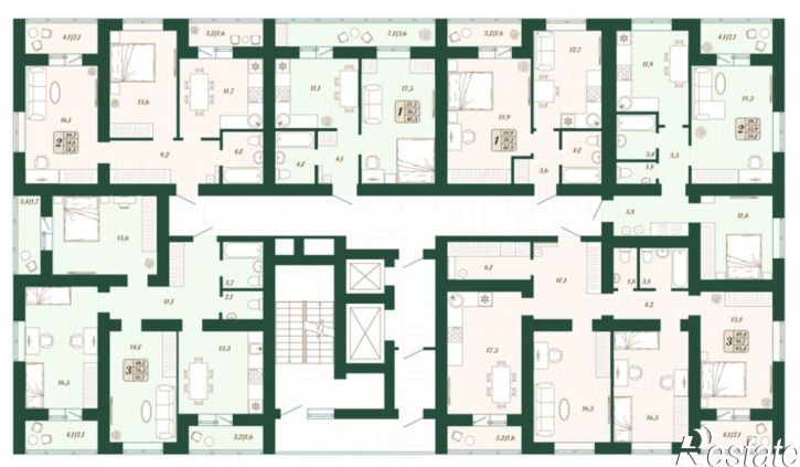 3-комн квартира в новом доме ул Антонины Зубовой, 2 1,  д. 2 1,  к. 1