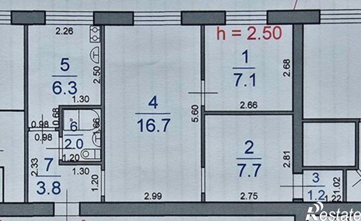 3-комн квартира ул Рабочая, 3,  д. 3