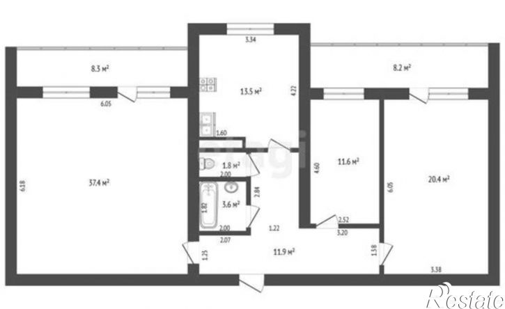 3-комн квартира Самара, проспект Кирова, 304