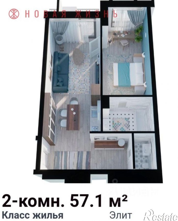 2-комн квартира Самарская ул, 220