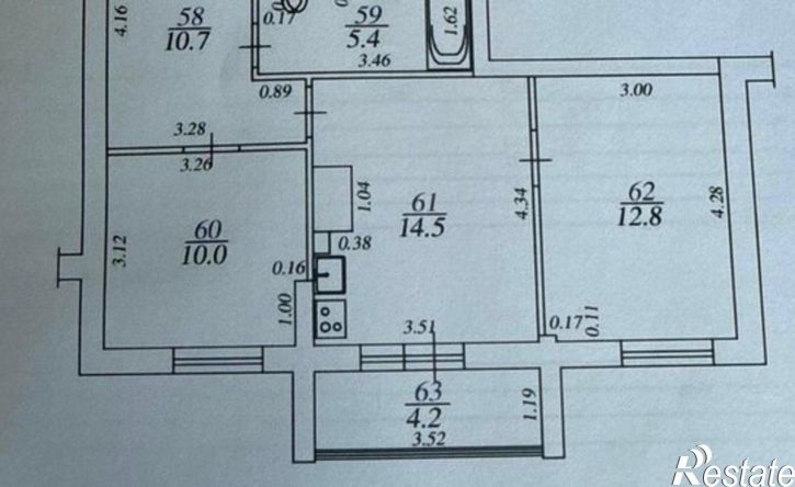 2-комн квартира Самара, территория 18-й километр Московского шоссе, 45