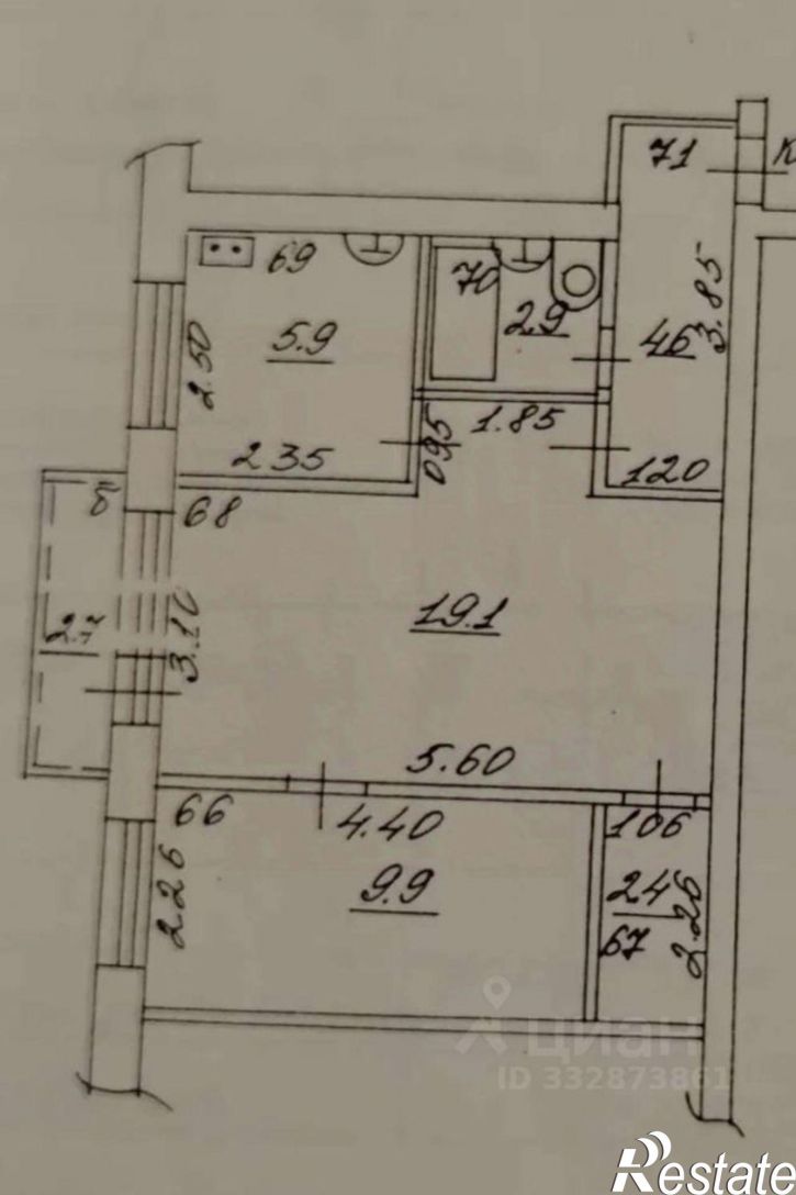2-комн квартира улица Металлистов,дом 14