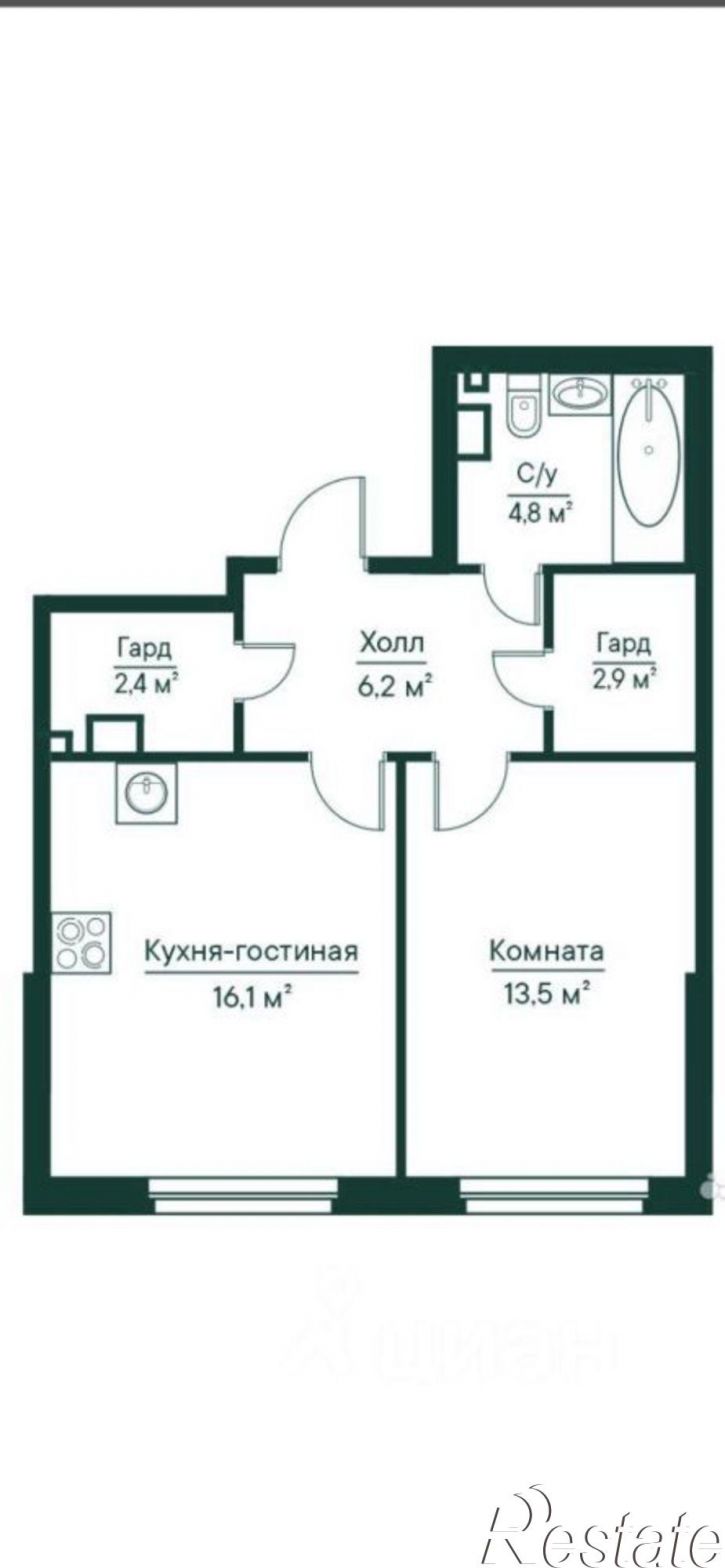 1-комн квартира в новом доме Самара, Липецкая улица, 1
