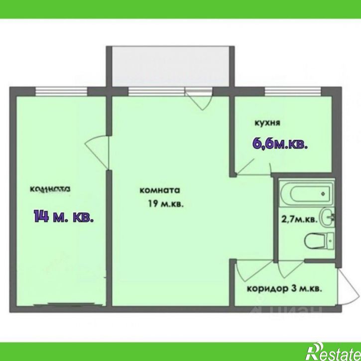 2-комн квартира ул Миронова, 22А,  д. 22А