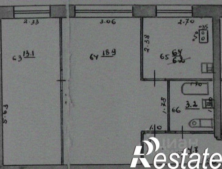 2-комн квартира улица Миронова, 21Б,  д. 21Б