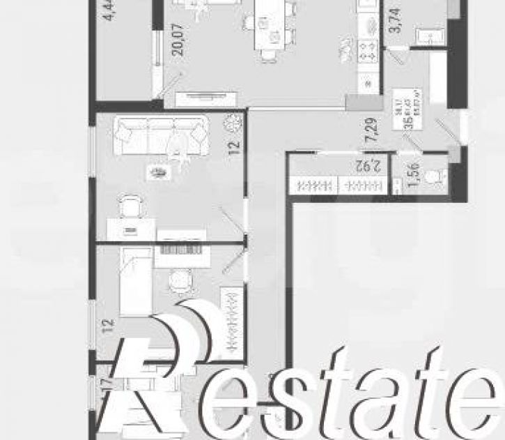 3-комн квартира Приморский бульвар, 57,  д. 57