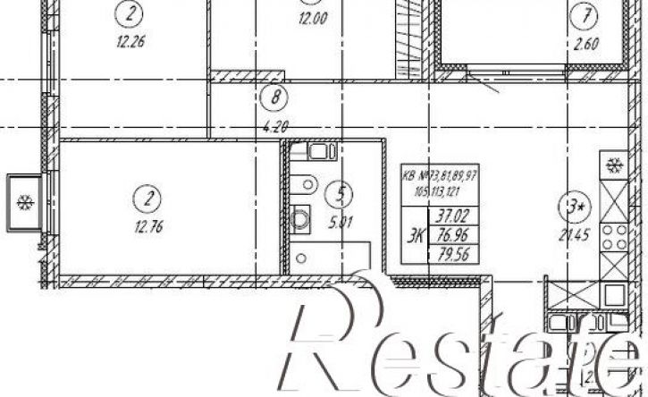 3-комн квартира Офицерская улица, 4Д,  д. 4Д