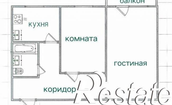 2-комн квартира улица Гагарина, 9,  д. 9